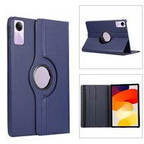 Rotating Tablet Case for Xiaomi Redmi Pad SE 2023 Xiaomi Pad 6 5 Pro 11 Inch Cover For Pad 5 12.4 Inch Stand PU Leather Shell Xiaomi Mi Pad 4 tamsiai mėlyna spalva