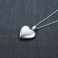 SKU Trendy Delicate Floral Oval Heart Locket Stainless Steel Pendant Necklaces for Women Photo Frame Promise Love Keepsake Gifts