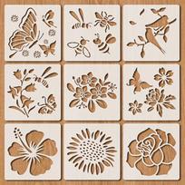 Bview Art Butterfly Stencils for Painting, 9-Pack Reusable DIY Templates for Wall Art, Spray Painting & Craft Projects