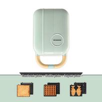 Yingtang Dual Plate Sandwich & Waffle Breakfast Maker with Timer