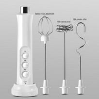 Electric Milk Frother & Mixer: Whisks Coffee, Tea, Eggs, Cream, & Baking balta