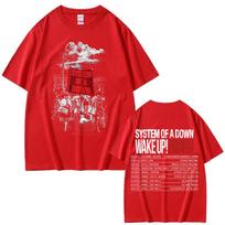 2025 Summer System of A Down Wake Up Tour T Shirts Unisex Women Vintage Rock Oversized 90s Alternative Metal Merch Leisure Tshirt S