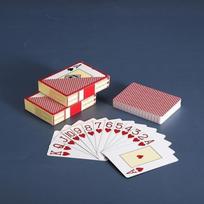Texas Waterproof PVC Playing Cards - Frosted, Washable, Wide, Large Font for Chess and Card Entertainment 100 Cards bordo raudona spalva