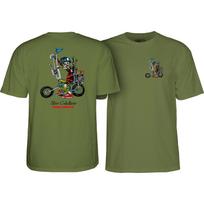 Powell Peralta Skateboard Shirt Steve Caballero Chopper Bike Military Green XL