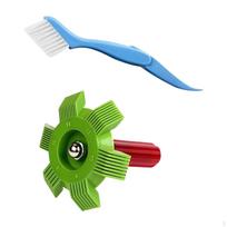 Portable Air Conditioner Condenser Fin Comb Straightener Tools Clean Whisk Brush Folding Cleaning