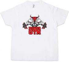 POWER GYM BULL Kids Boys kids boys T-Shirt Fitness Sports Bull Muscles Body Building 140