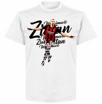 Classic White Zlatan Ibrahimović AC Milan Football Legend Typography Graphic Casual Cotton Short-Sleeve T-Shirt 4XL