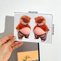 Dog Cute 3D Puppy Sticker Kawaii Shiba Inu Belly Pinching Fun Stickers Anti Collision Stickers Pinch Belly Stickers Party Favors