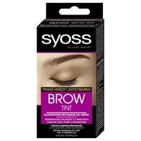 Syoss Brow Tint, Dark Brown, Waterproof & Transfer-Resistant, Vegan Formula, 10ml Black