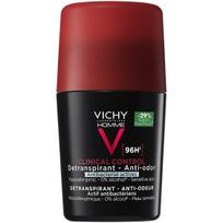 Vichy Homme Clinical Control 96H Antiperspirant Deodorant Roll-On for Men, 50ml, Extra Strength Sweat Protection