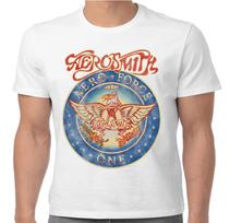 Official Aerosmith T Shirt Aero Force One Classic Rock Band Merch White New XL