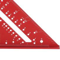 Aluminum Alloy Protractor 7 Inch Marking Tool Multi Angle Measuring Tool  DIY Projects raudona