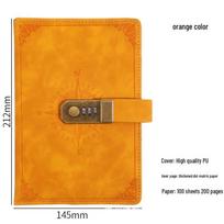 A5 Retro Password Lock Notebook Gift Box Set: Thick Creative Planner & Diary