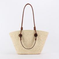 European & American Style Large Capacity Paper Rope Beach Shoulder Bag for Women