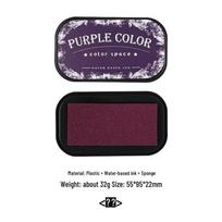 12-Color High-Density Water-Based Ink Pad Set for Journals and Stamps violetinė