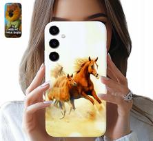Samsung Galaxy S24 Fe Tok Ló Lovak Aranyos Minták Állatok + Üveg