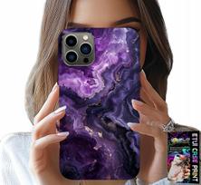 Etui Do Iphone 11 Pro - Fioletowy Marmurek Modne Kobiece + Szkło