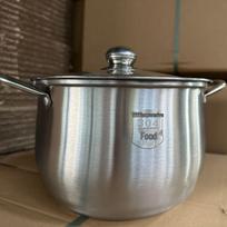 Nerūdijančio plieno didelės talpos indukcinis puodas sriubai, košei ir troškiniams Extra Thick 22CM Stock Pot gray