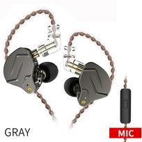 KZ ZSN Pro 3,5 mm laidinės ausinės su mikrofonu 1DD+1BA hibridinė tvarkyklės technologija, įdedama į ausis Hifi ausinės Metalinės ausinės, triukšmą mažinančios ausinės. pilka