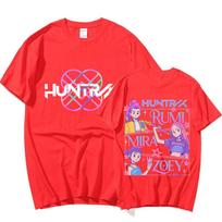 Hot K-Pop Demon Hunters Mira Rumi Zoey Printing T-shirt Women Fashion Short Sleeve Street Casual Personality Summer T-shirt S