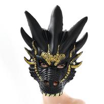 Full Face Dragon Mask Horror Party Role Play Props Latex Headdress Role Play Dance Props Carnival Essential juoda