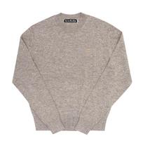 Acne Studios Veido Logotipo Lopas Unisex Megztinis C60101 Smėlio Melanžas Drn C60101 GREIGE MELANGE (S)