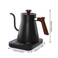 1200W NTC Temperature Control LCD Display Tea Kettle High Power Electric Gooseneck Kettle Stainless Steel Inner Water Boiler