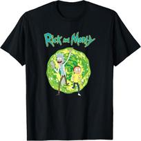 Rick and Morty Dimension Portal, Short Sleeve T-Shirt S juoda