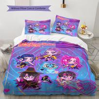 Kpop Demon Hunters Pattern Bedding,Quilt Set Quilt Cover Pillowcase Home Birthday Gift (1 * duvet cover + 2 * pillowcase, without core) 135x200cm