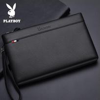 PLAYBOY Men's Business Leather Clutch Bag Medium juoda