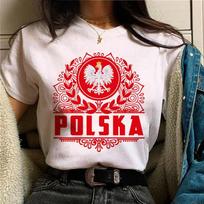 Lenkijos marškinėliai su vėliavos dizainu viršutinė dalis trumpomis rankovėmis gimtadienio dovana Naujas POLSKA POLAND Vėliava Linksmas Unisex marškinėlis M