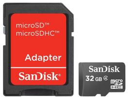 SANDISK SDSDQM-032G-B35A MICRO SDHC 32GB Class 4 + ADAPTER