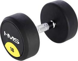 HMS HG PRO rubberized dumbbell 1 x 18 kg.