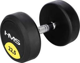 HMS HG PRO rubberized dumbbell 1 x 22.5 kg.