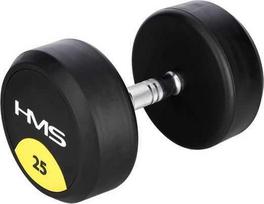 HMS HG PRO rubberized dumbbell 1 x 25 kg.