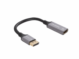 LANBERG DisplayPort (M) to HDMI (F) Adapter, 4K, 20cm, grey