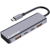 CANYON dS-18 5-in-1 USB-C Hub, Grey