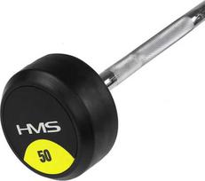 HMS Fixed-handle rubberized barbell 50 kg (GSL-50)