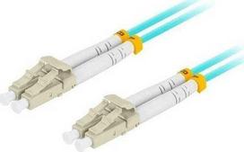 LANBERG Fiber optic patch cord MM LC/UPC-LC/UPC Duplex LSZH 3.0mm 1m aqua