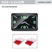Mini šviesus automatinio matuoklio laikrodis automobilio vidinis priklijuojamas kvarcinis laikrodis prietaisų skydelio laikrodis, skirtas modeliuoti automobilio priedus 48X32MM juoda