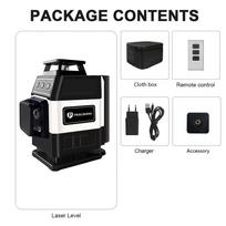 Pracmanu Mini 16 Lines 4D Laser Level Green Lines Self-Leveling Horizontal and Vertical Powerful Green Beams Laser Level