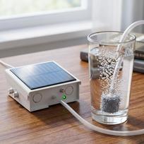 Aeracijos siurblys, įkraunamas saulės energija, nešiojamas. Idealiai tinka žvejybai atviruose vandenyse. 1200mAh