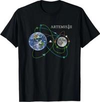 Artemis Ii Mission Patch Style Space Exploration Rocket T-Shirt L