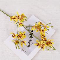 Mažas Drugelis Dirbtinė Vanda Orchidėja Rankų Darbo Tikro Kosčio Imitacija Mini Orchidėja 72cm Realistiška geltona