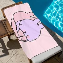 Towel Sauna Gift PoolGym Beach A-Asamimichan Travel Shower Quick Dry Sports Towels Lovely Cute Camping Cartoon Soft W40*H60(CM)