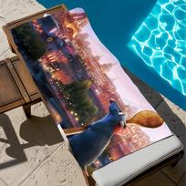Towel Film Beach Bath Quick-Drying Lightweight Portable Sauna Camping Swim R-RatatouilleS-ES Pool Travel W30*H60(CM)