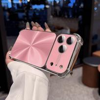 Aurora CD Pattern Electroplated Airbag Anti-Drop Case for iPhone 14/15/16/17 iPhone 17 mergaitiška rožinė spalva