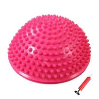 Balance Ball Anti-Slip Thickened Base Hemispheric Massage Design Sensory Development Non-turning Balance Trainer Preschool Balance Activity Toy rožinė