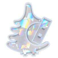 Diy Crystal Drop Glue Aromatherapy Gypsum Abrasive Light Shadow Christmas Tree Jewelry Ornaments Pendant Silicone Mold 1 balta