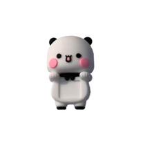 Cute Bubu Dudu Action Figures Kawaii Yier Panda Bear Mobile Phone Car Ornament Cartoon Anime Dolls Screen Decor